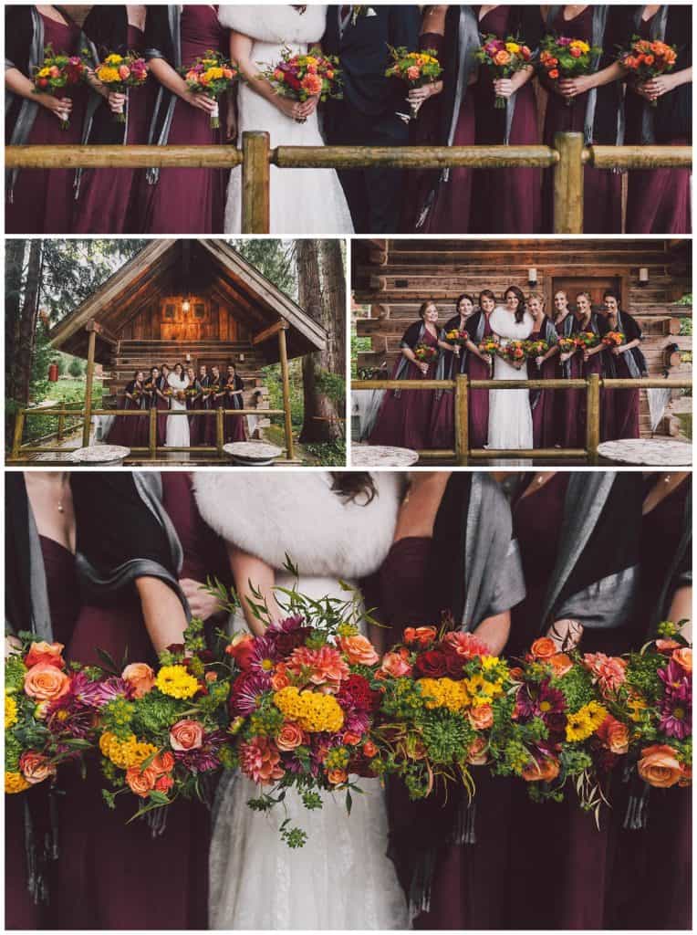 Cabin wedding photos in Snohomish