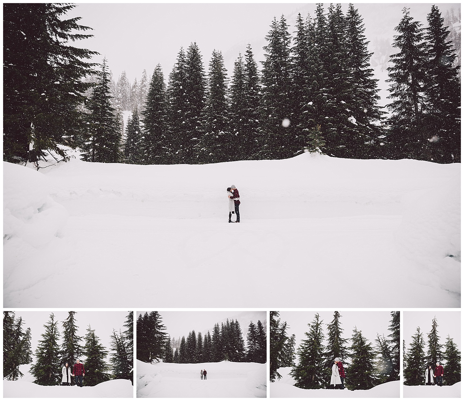 Alpental snow engagement photos