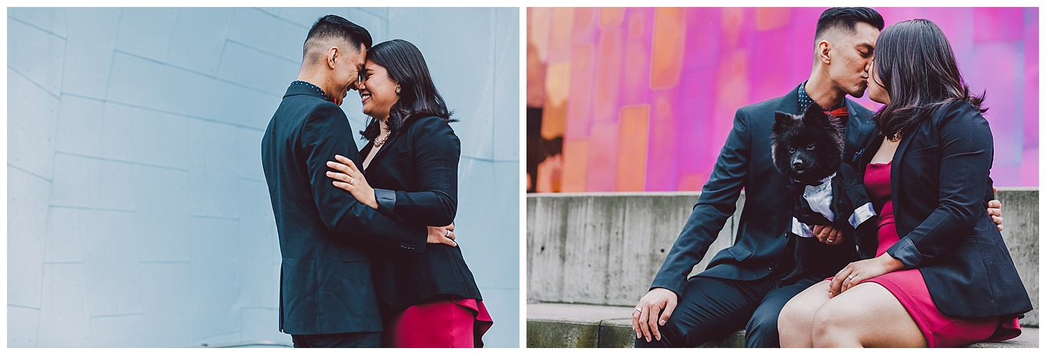 EMP Engagement photos in Seattle by Luma Weddings