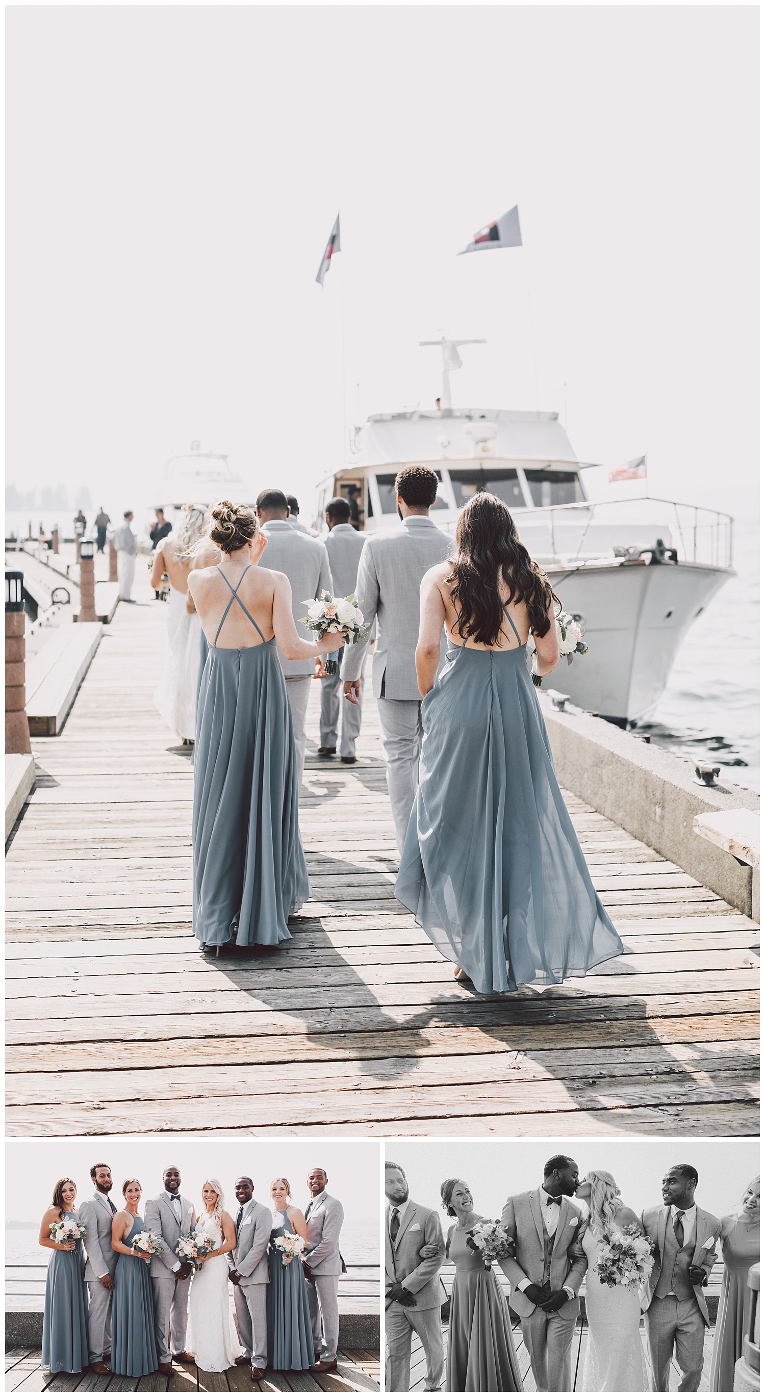 Dock photos for their Woodmark Hotel wedding