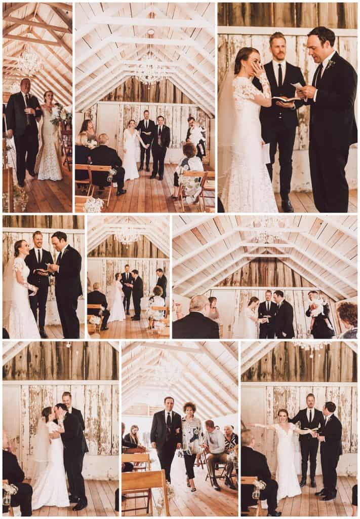 Ceremony photos at the Wayfarer wedding venue on Whidbey Island, WA