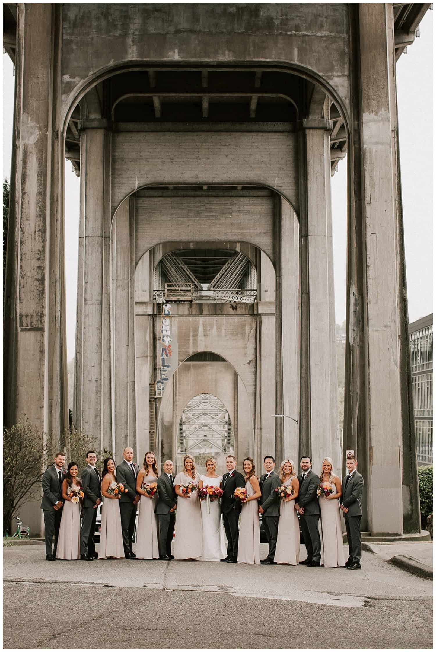 Fremont Bridge wedding photos by Kyle Goldie of Luma Weddings