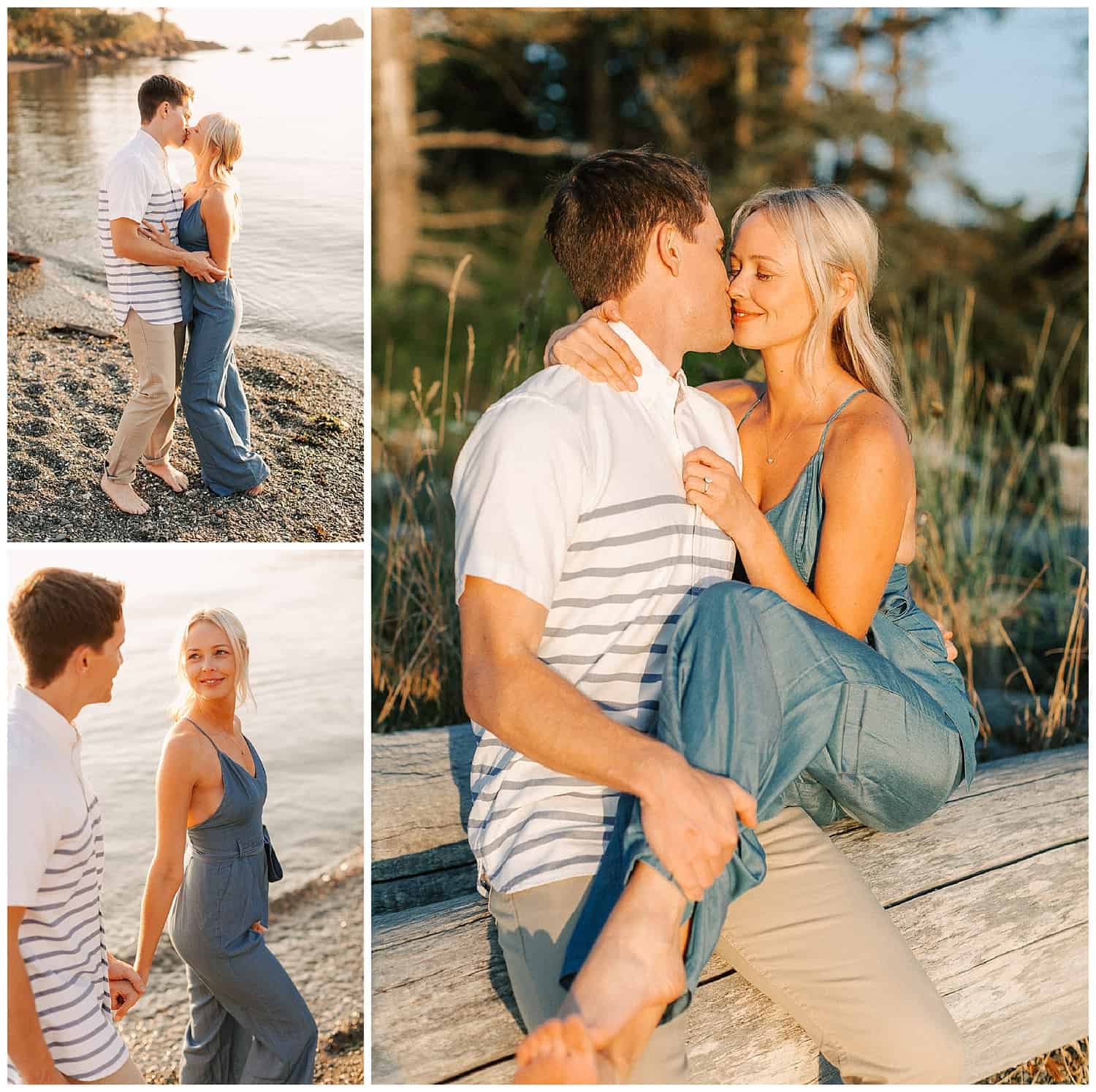 Beach engagement session in Anacortes, WA by Kyle Goldie of Luma Weddings