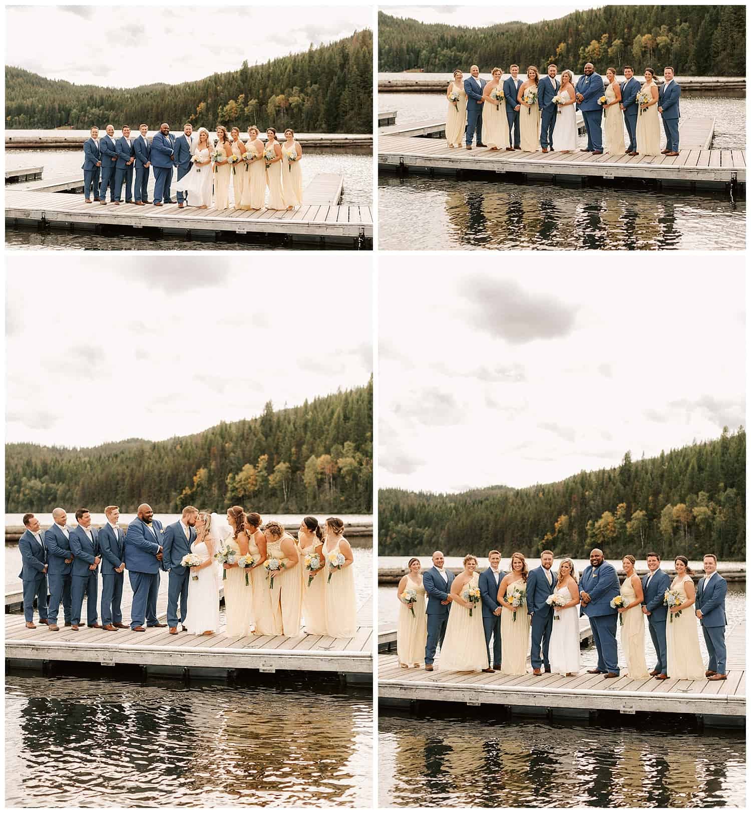 Wedding photos at Elkins Resort on Priest Lake, Idaho