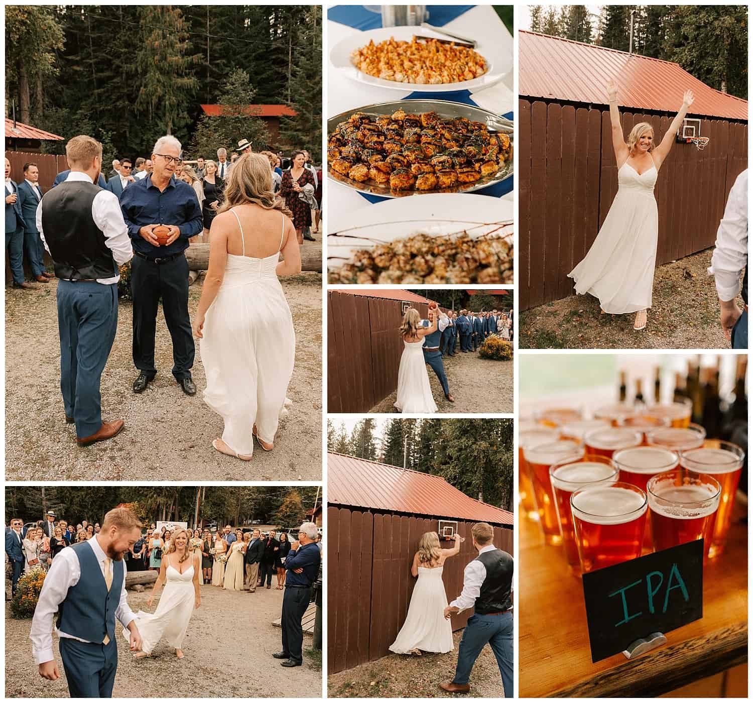 Wedding reception at Elkins Resort on Priest Lake, Idaho