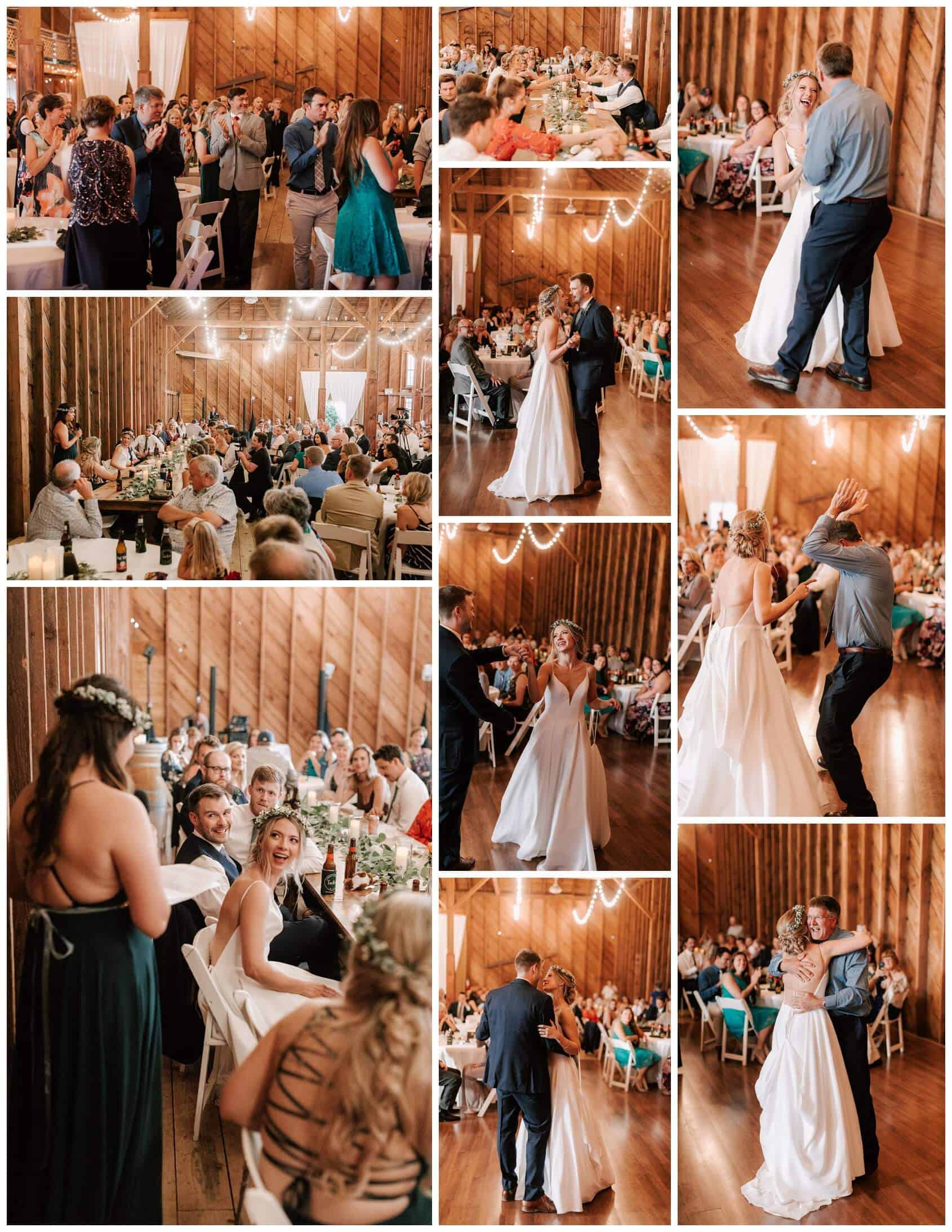 Crockett Farm wedding reception photos