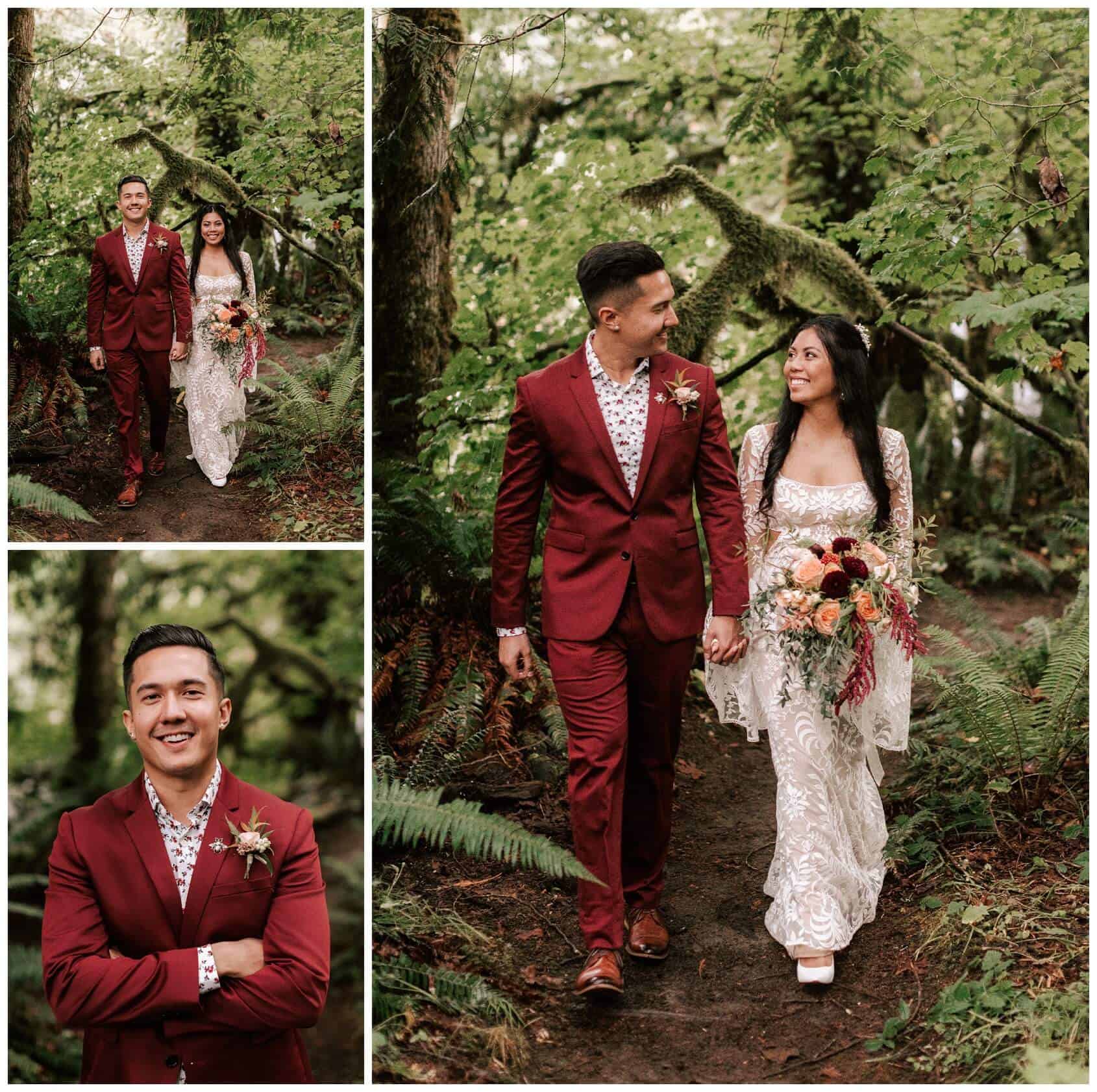 Wedding photos at Treehouse Point