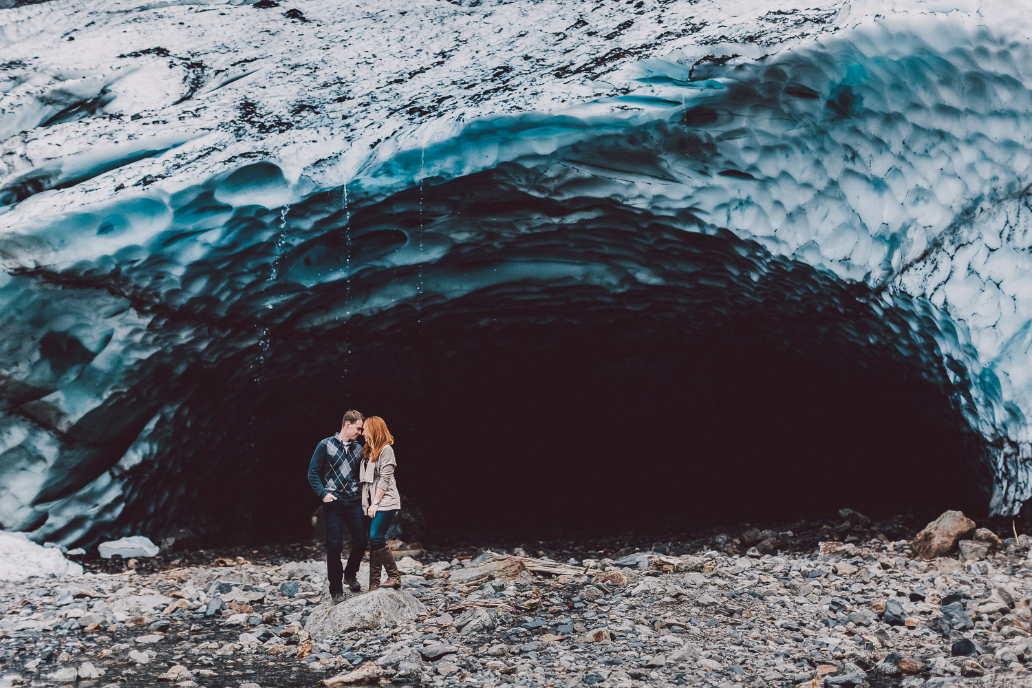 Big Four Ice Caves engagement session by Kyle Goldie of Luma Weddings
