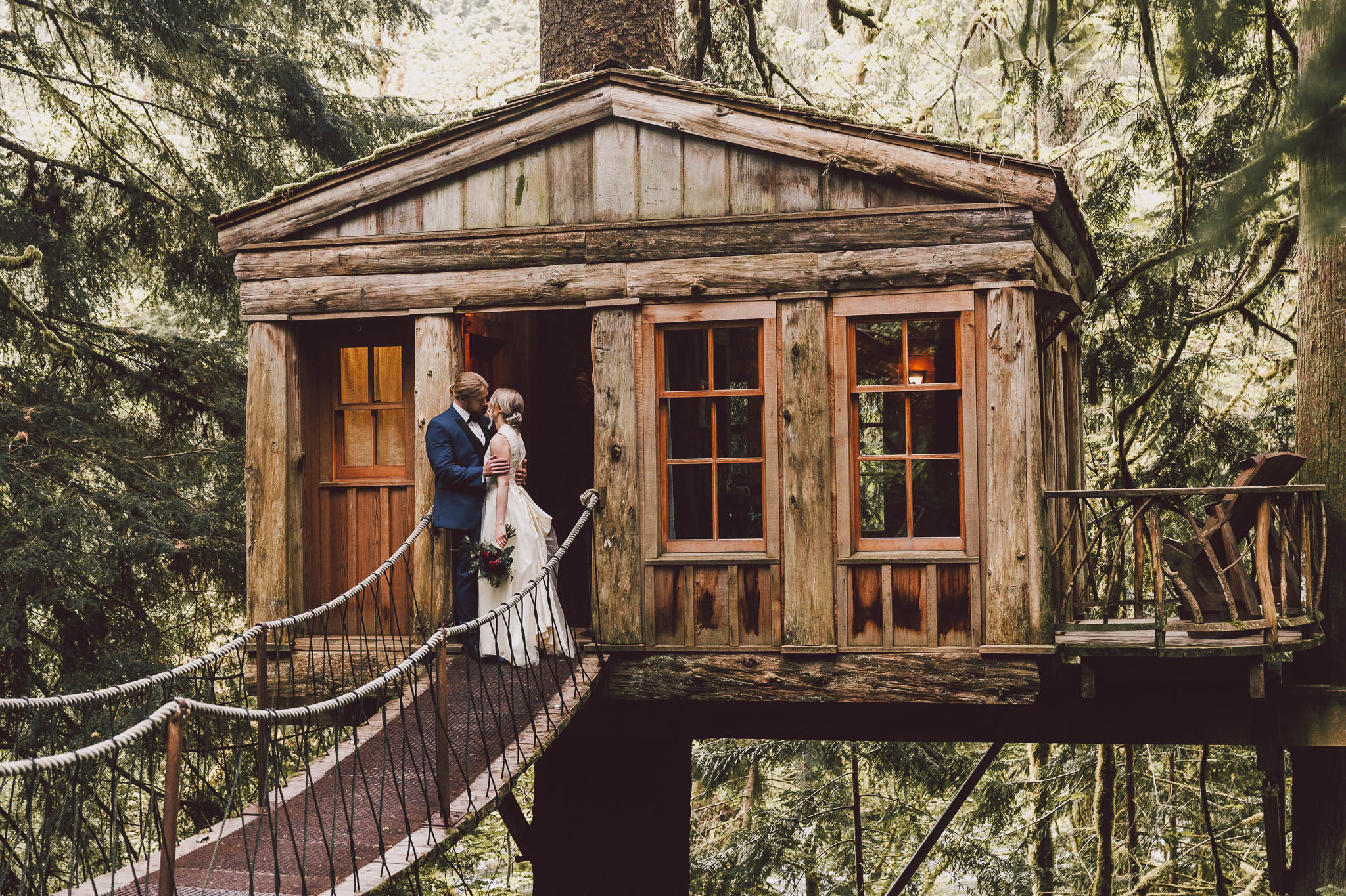 Buff Dudes elopement at Treehouse Point by Luma Weddings