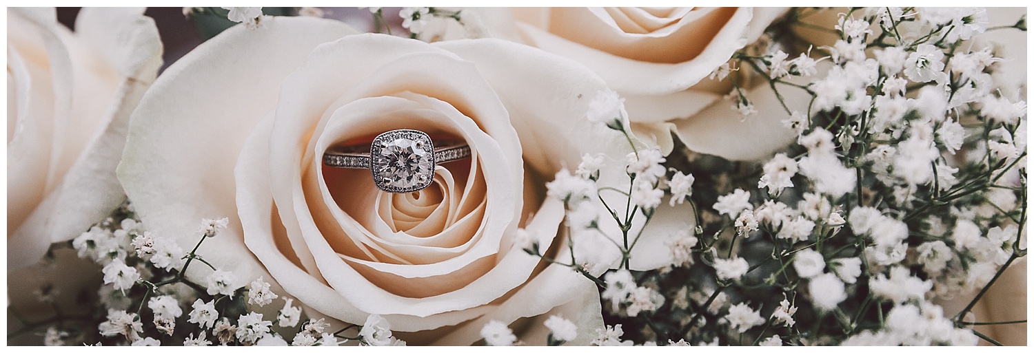 Wedding detail photos of a gorgeous ring