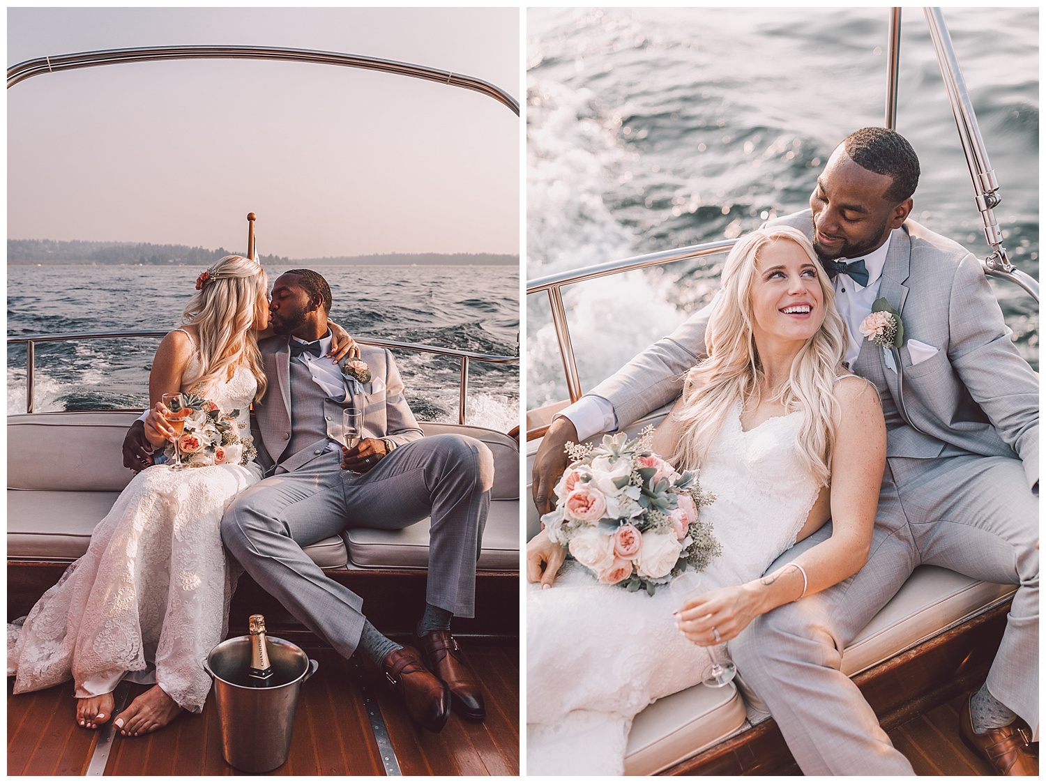 Woodmark Hotel boat wedding photos