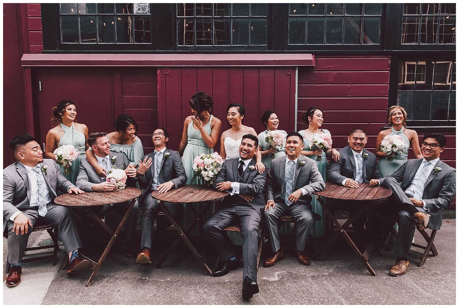 Sodo Park alley portraits by Seattle wedding photographer Kyle Goldie of Luma Weddings