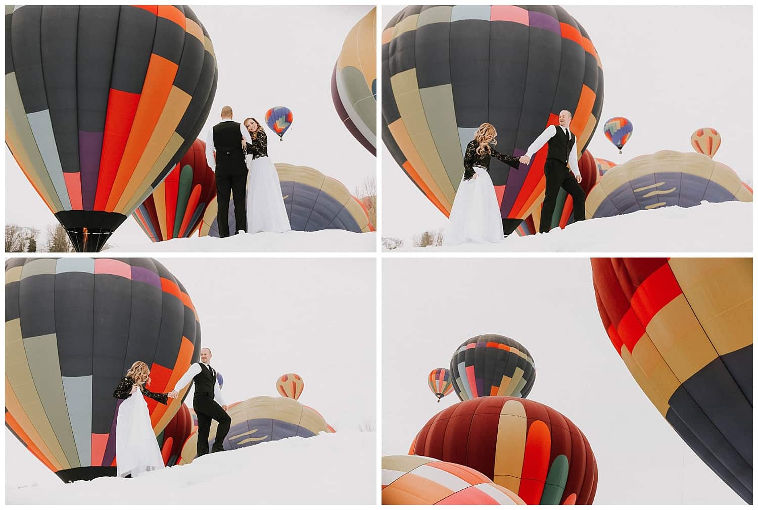 hot air balloon engagement photos