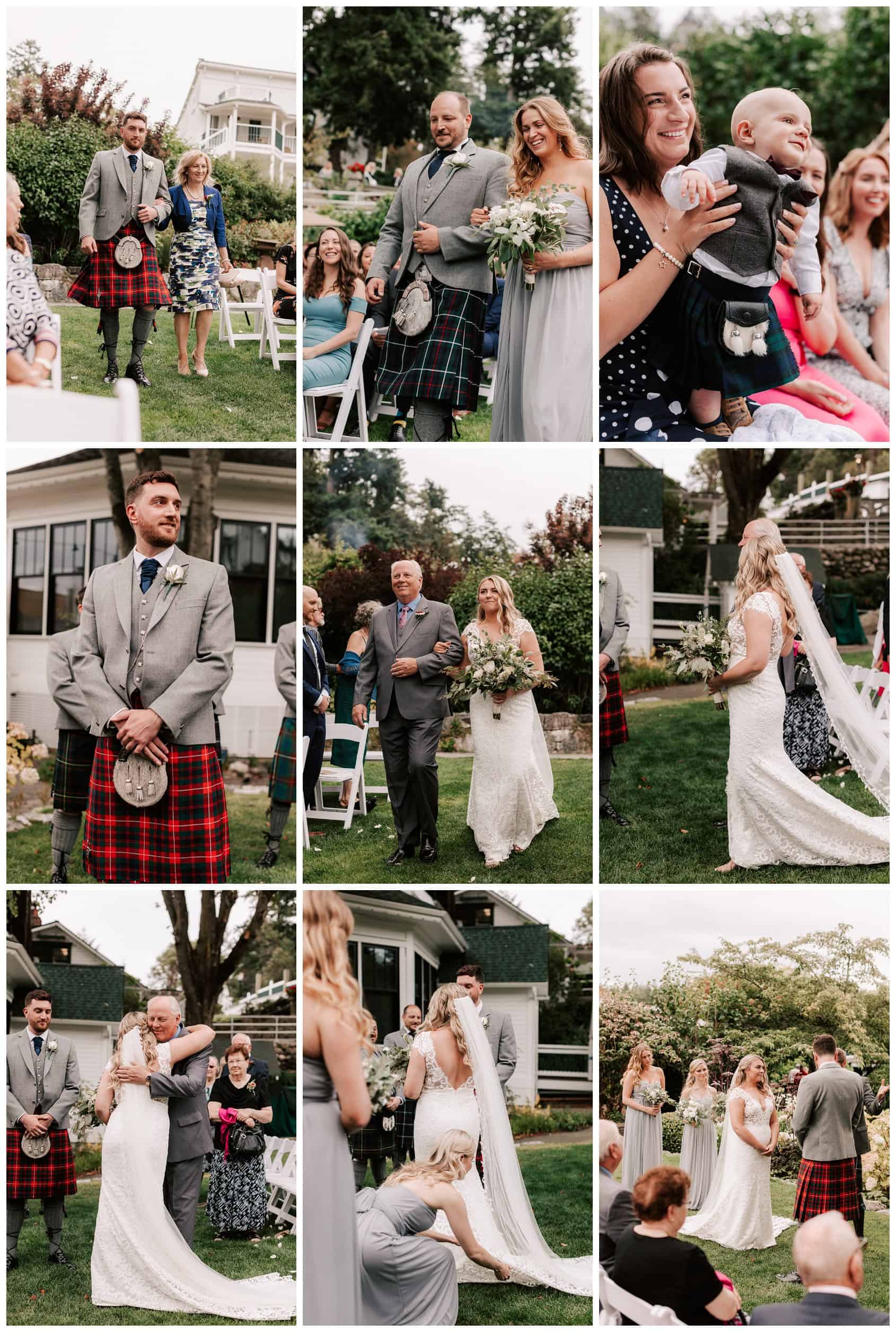 Roche Harbor wedding ceremony photos by Luma Weddings