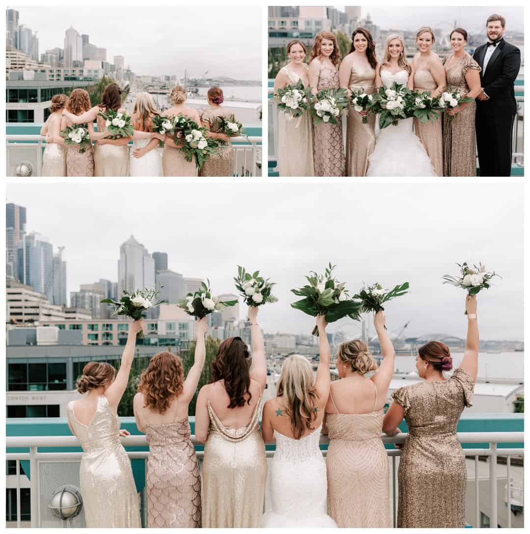 Cruise terminal Seattle wedding photos by Seattle wedding photographer Luma Weddings