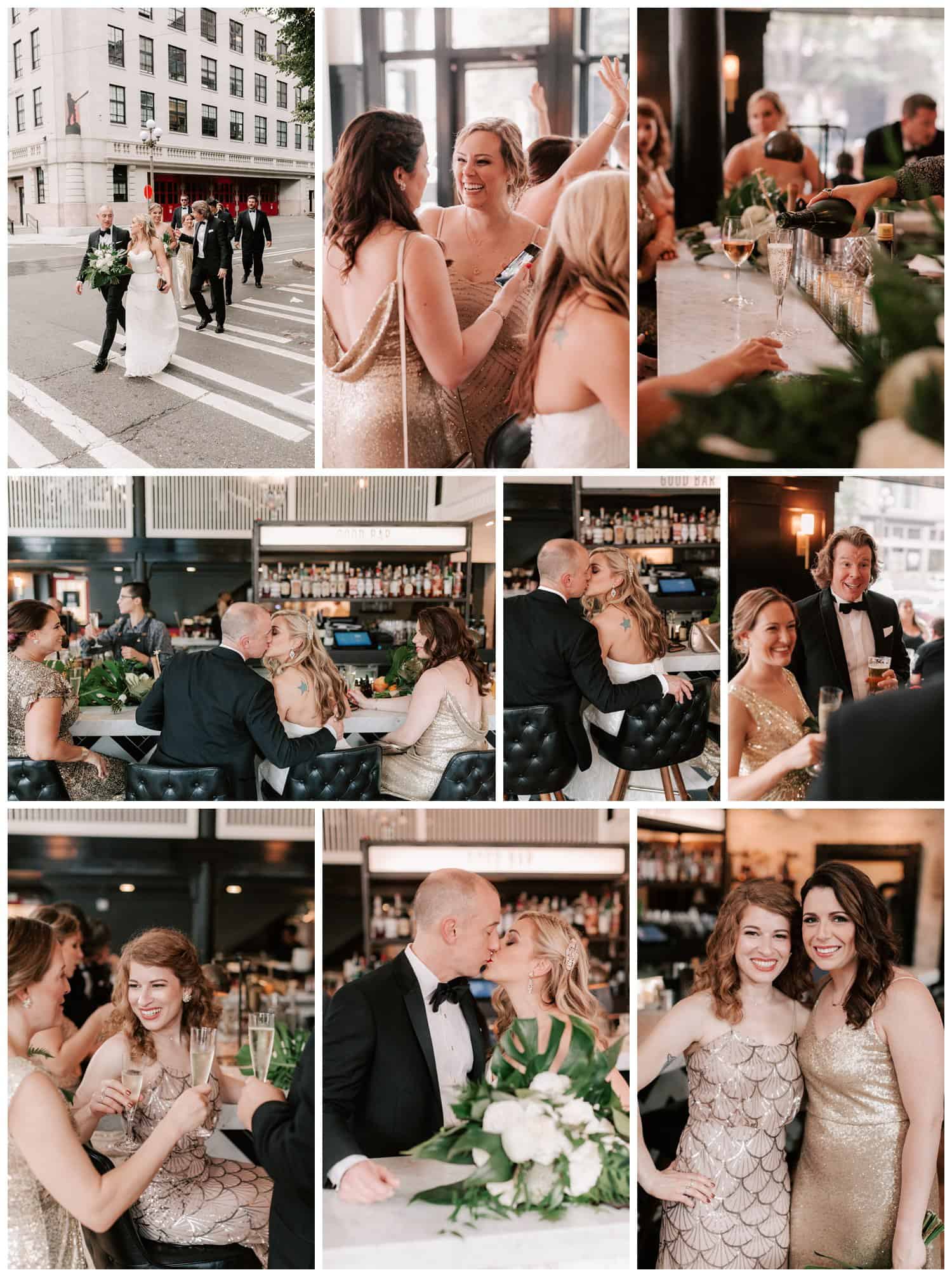 Axis Pioneer Square wedding photos by Seattle wedding photographer Luma Weddings