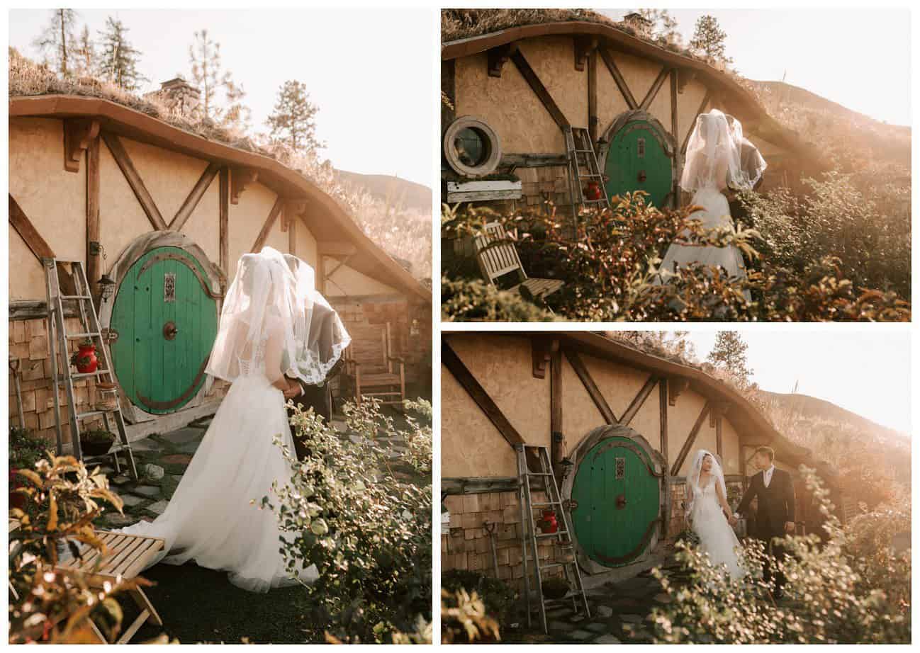 Lake Chelan hobbit house wedding photos