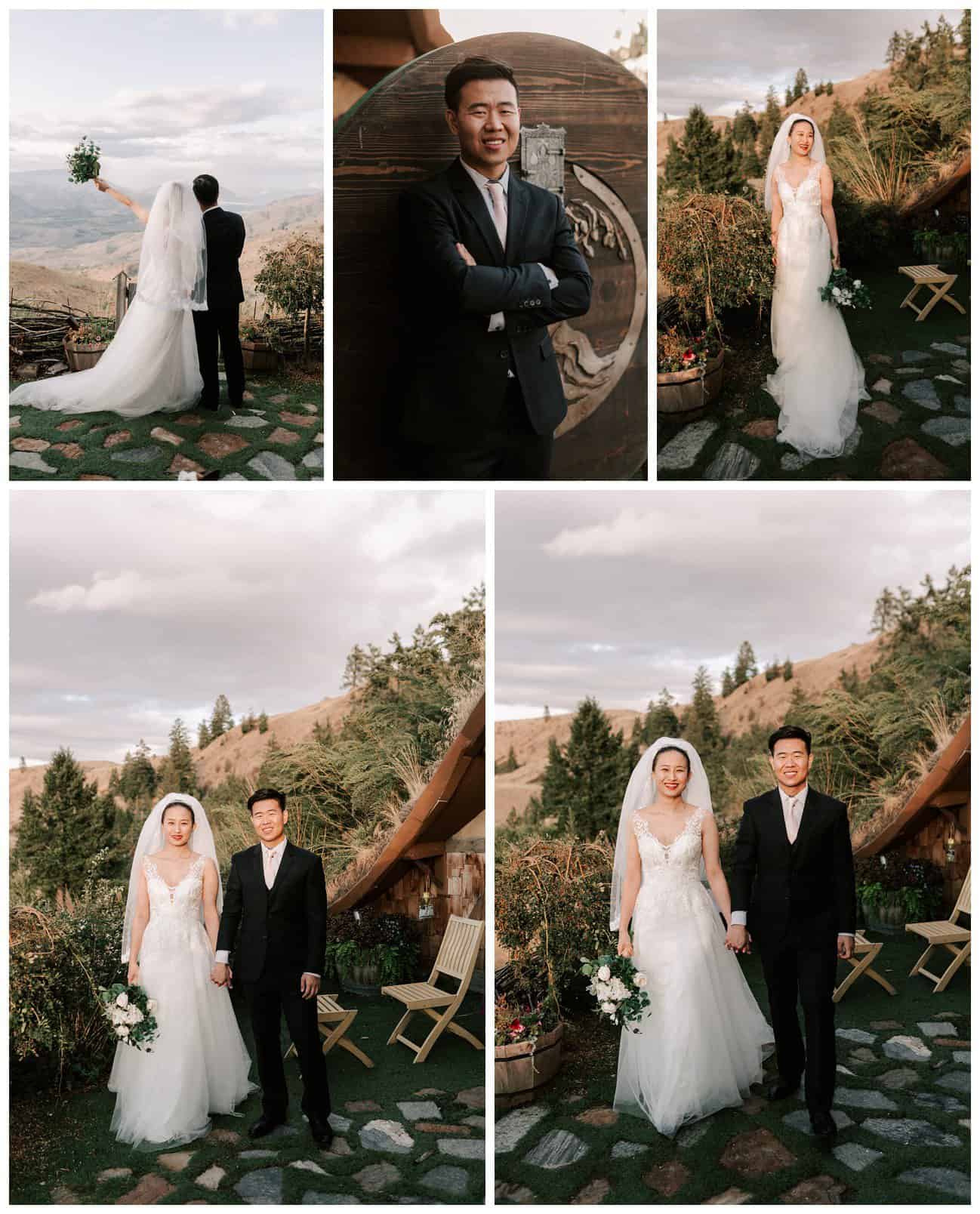 Hobbit House wedding photos in Lake Chelan, WA