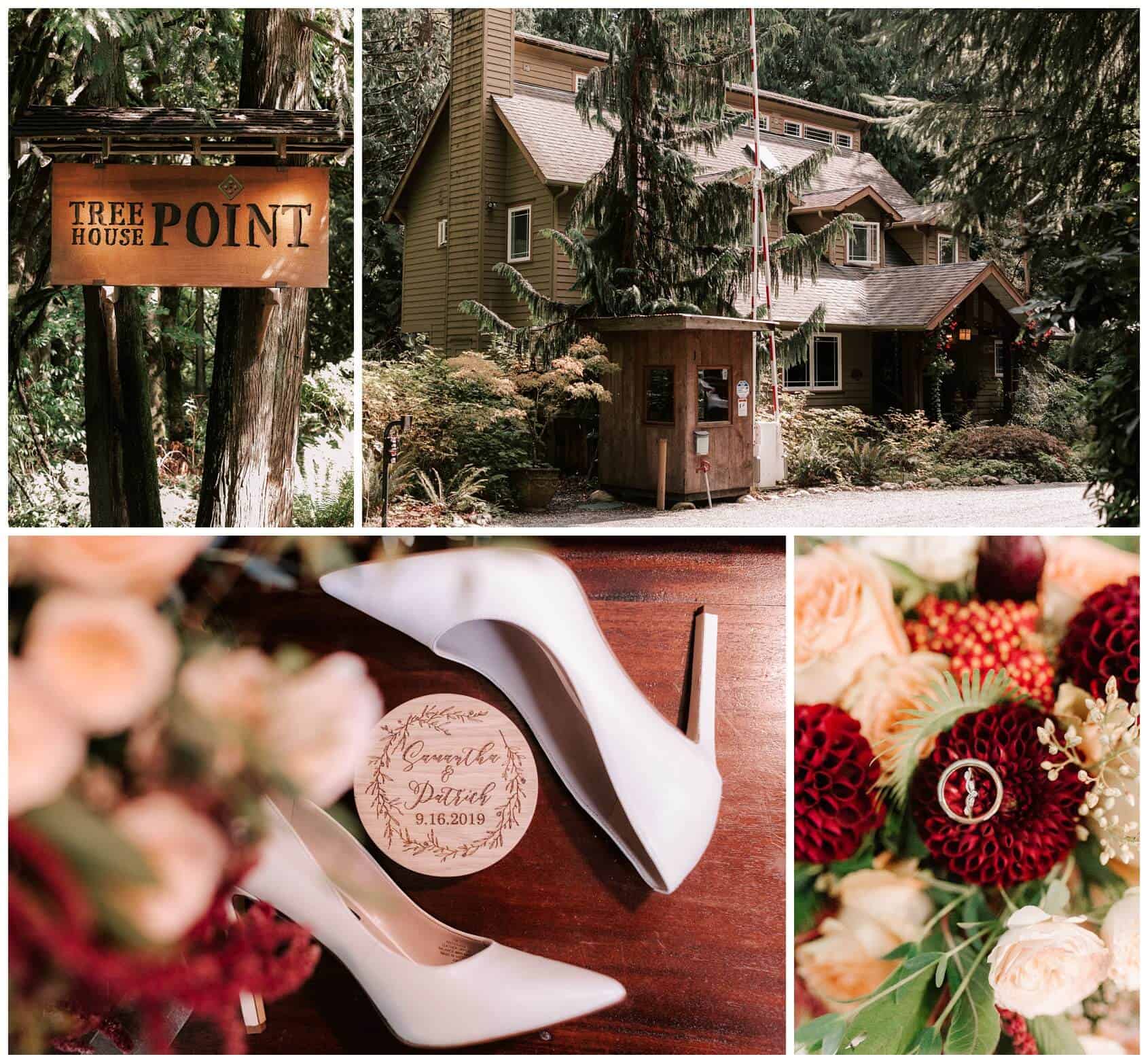 From Hawaii for their Treehouse Point wedding